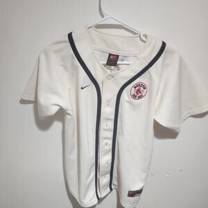 Nike MLB Boston Red Sox White Baseball Jersey Youth XL